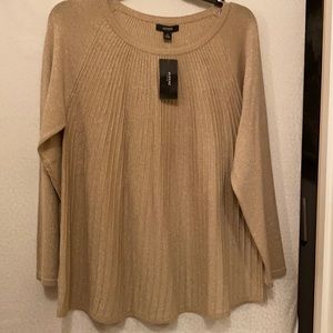 Beautiful gold pleated sweater from Alfani